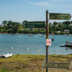 Pandora Inn, situated in Restronguet Creek near Mylor - signs